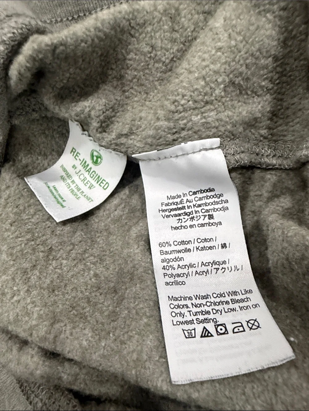 Preloved J Crew Pacific Fleece Sweatpants in Gray ( X-Large Tall)